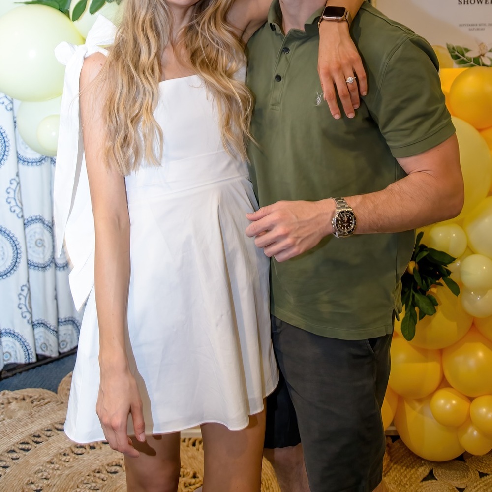 Showmeyourmumu white dress for bride - bridal shower
